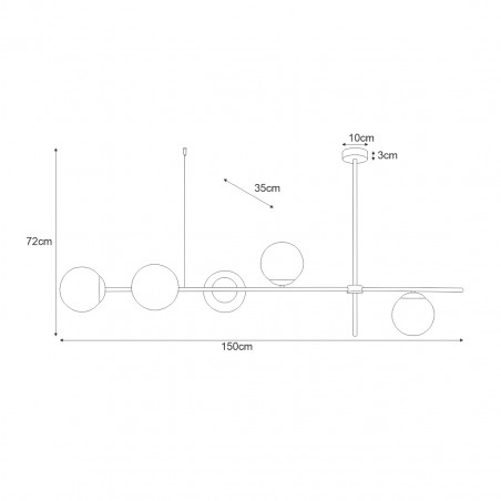 Lampa sufitowa K-4738 z serii VUELTA Kaja Lighting