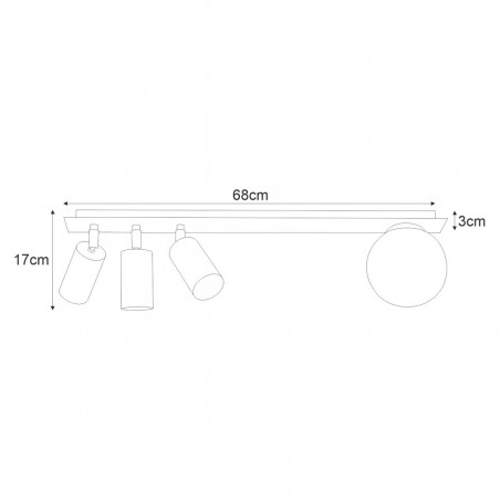 Lampa sufitowa K-4136 z serii ALBIO Kaja Lighting