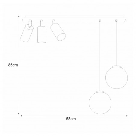 Lampa sufitowa K-4138 z serii ALBIO Kaja Lighting