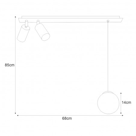 Lampa sufitowa K-4137 z serii ALBIO Kaja Lighting