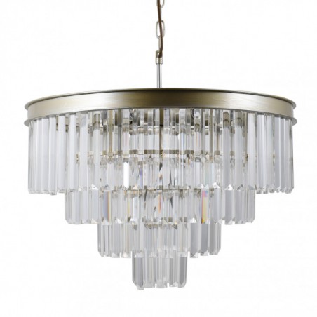 Lampa wisząca Verdes PND-44372-8-CHMP-GLD Italux złoty szampański stal, szkło krystaliczne