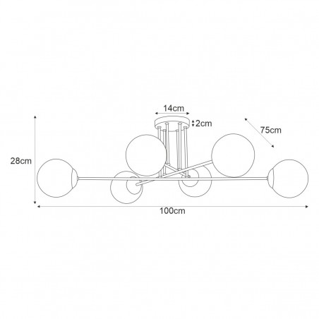 Lampa sufitowa K-4915 z serii ISLA Kaja Lighting