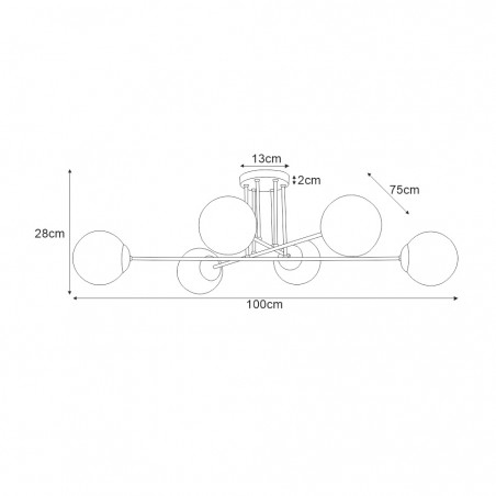 Lampa sufitowa K-4925 z serii SAVOY Kaja Lighting