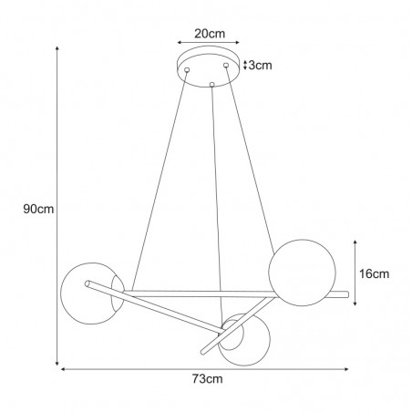 Lampa wisząca K-4966 z serii ARTON Kaja Lighting