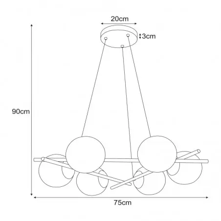 Lampa wisząca K-4967 z serii ARTON Kaja Lighting