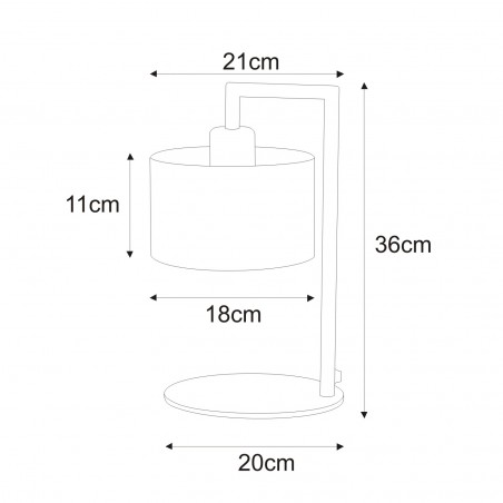 Lampka stołowa / nocna K-4322 z serii SIMONE BLACK Kaja Lighting