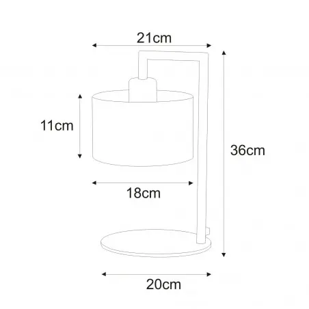 Lampka stołowa / nocna K-4322 z serii SIMONE BLACK Kaja Lighting
