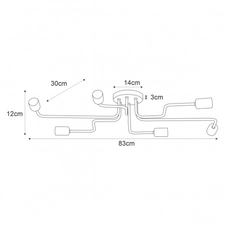 Lampa sufitowa K-4940 z serii KUGA Kaja Lighting