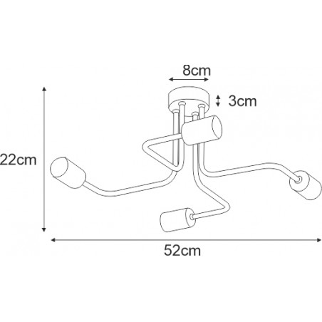 Lampa sufitowa K-4942 z serii KUGA Kaja Lighting
