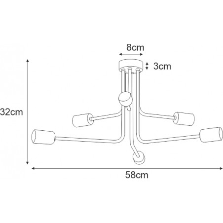 Lampa sufitowa K-4941 z serii KUGA Kaja Lighting
