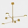 Lampa wisząca Remdal PND-16374-6-COP-GD-4K Italux złoty stal, akryl