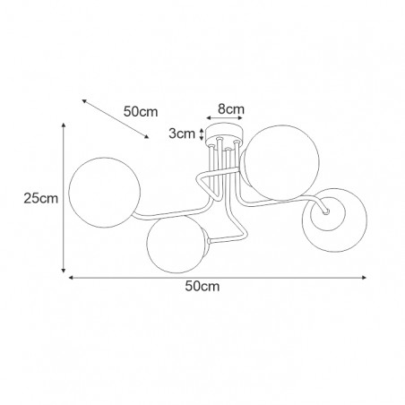 Lampa sufitowa K-4705 z serii KARI Kaja Lighting