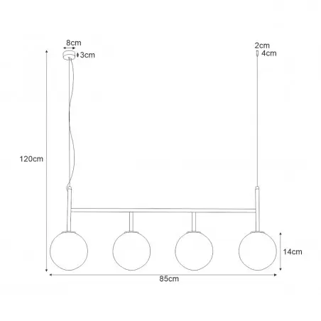 Lampa wisząca K-4883 z serii FARO Kaja Lighting