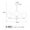 Lampa sufitowa K-4851 z serii ALDAR Kaja Lighting