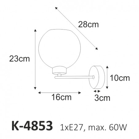 Kinkiet K-4853 z serii ALDAR Kaja Lighting