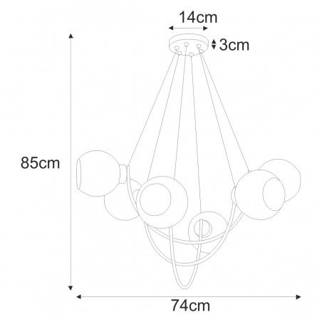 Lampa wisząca K-2629 z serii SIRIUS Kaja Lighting