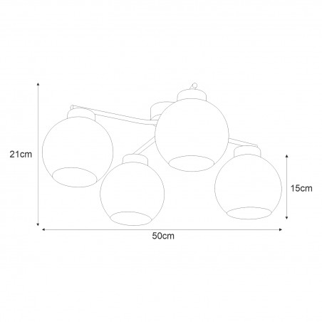 Lampa sufitowa K-2625 z serii AIDEN Kaja Lighting