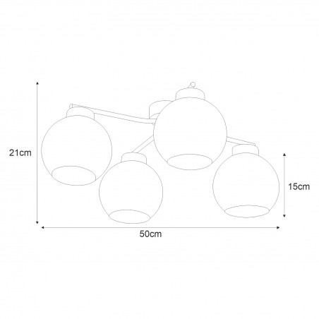 Lampa sufitowa K-2627 z serii AIDEN II Kaja Lighting