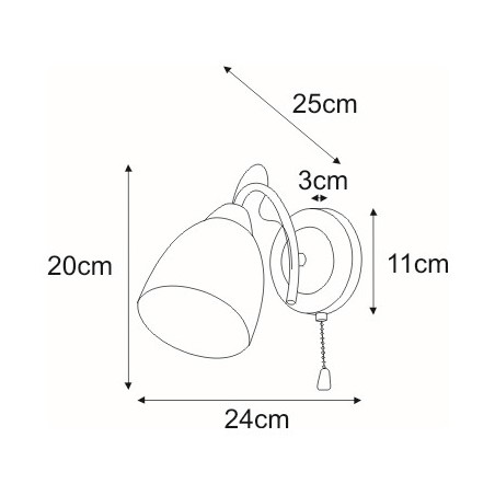 Kinkiet K-JSL-6218/1W CHR z serii ARON Kaja Lighting