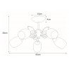Lampa sufitowa K-JSL-6093/5 CHR z serii XENA Kaja Lighting