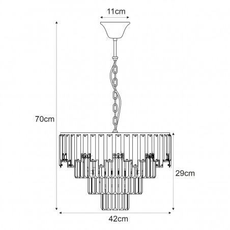 Żyrandol K-8176 z serii CAMERON Kaja Lighting