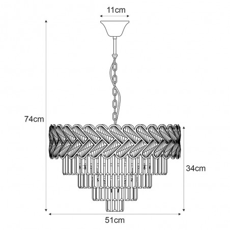 Żyrandol K-8173 z serii TOSCANA Kaja Lighting