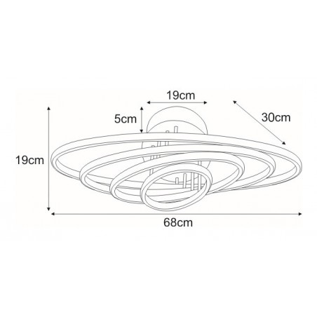 Lampa sufitowa K-8105 z serii CORINA Kaja Lighting