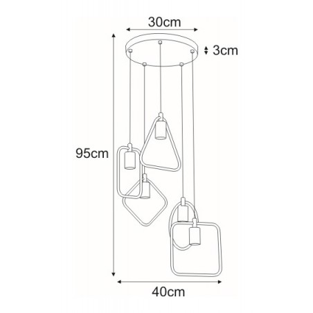 Lampa wisząca K-3931 z serii GEO Kaja Lighting