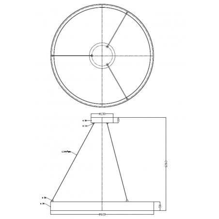 Midway lampa wisząca mała czarna Triangle LP-033/1P S  BK Triangle