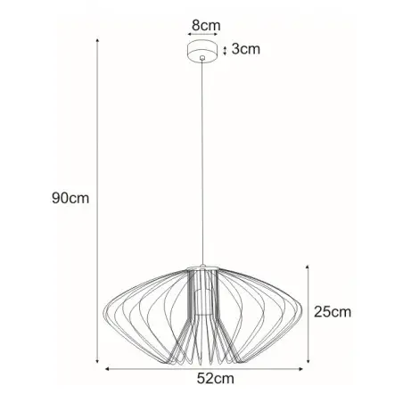 Lampa wisząca K-3407 CZARNY z serii TIZI II Kaja Lighting