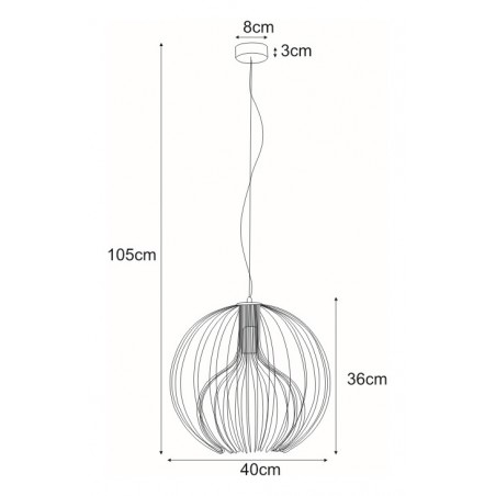 Lampa wisząca K-3405 CZARNY z serii TORI Kaja Lighting