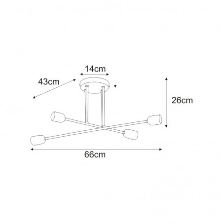 Lampa sufitowa K-4392 z serii SITYA WHITE Kaja Lighting