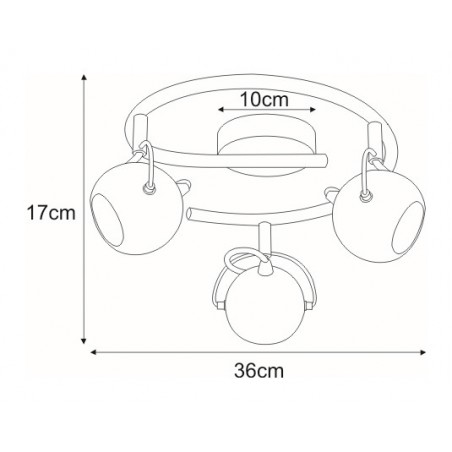 Lampa sufitowa K-8002/3G CHR z serii SALVA CHROM Kaja Lighting
