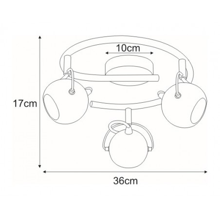 Lampa sufitowa K-8002/3G WH z serii SALVA WHITE Kaja Lighting