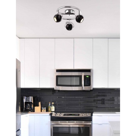 Lampa sufitowa K-8002/3G BK z serii SALVA BLACK Kaja Lighting