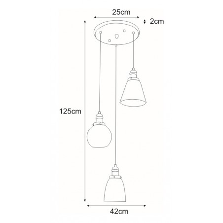 Lampa wisząca K-8036B-3 z serii SAMANTA Kaja Lighting