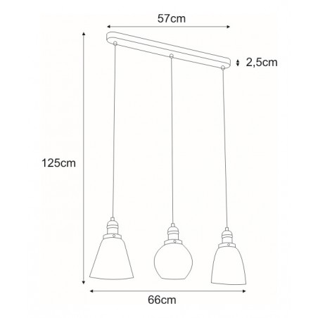 Lampa wisząca K-8036A-3 z serii SAMANTA Kaja Lighting