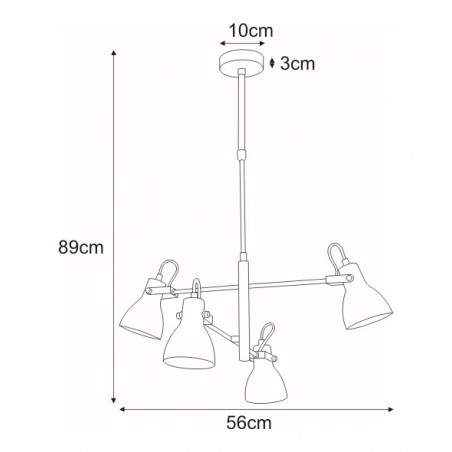 Lampa sufitowa K-8107 z serii KANTI Kaja Lighting