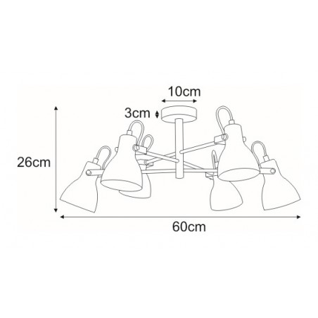 Lampa sufitowa K-8109 z serii KANTI Kaja Lighting