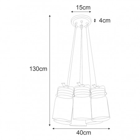 Lampa wisząca K-8004-6 z serii RAVEN Kaja Lighting