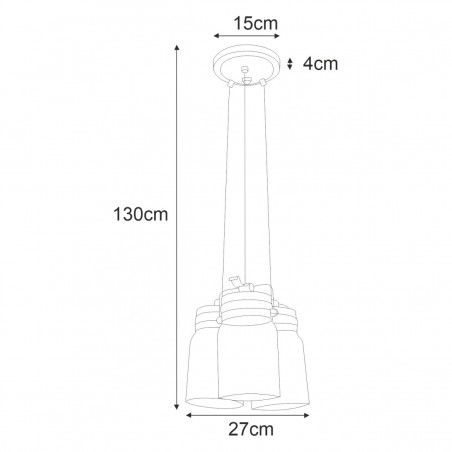 Lampa wisząca K-8004-3 z serii RAVEN Kaja Lighting
