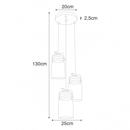Lampa wisząca K-8004A-3 z serii RAVEN Kaja Lighting