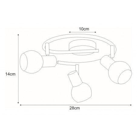 Lampa sufitowa K-C9590A/3 z serii ALPINA Kaja Lighting