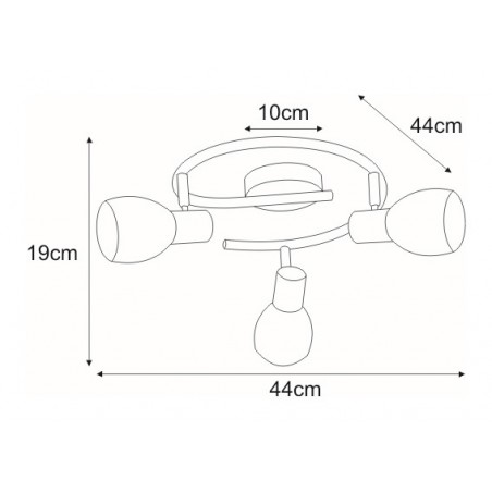 Lampa sufitowa K-8001/3G z serii EMBO Kaja Lighting
