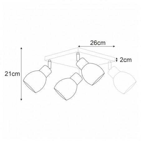 Lampa sufitowa K-4587 z serii MIKA GRAY Kaja Lighting