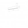 STRAIGHT WALL LED S Czarny 11W