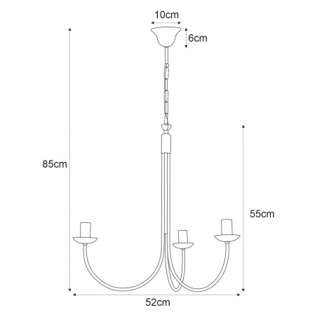 Żyrandol K-4970 z serii HARIS Kaja Lighting