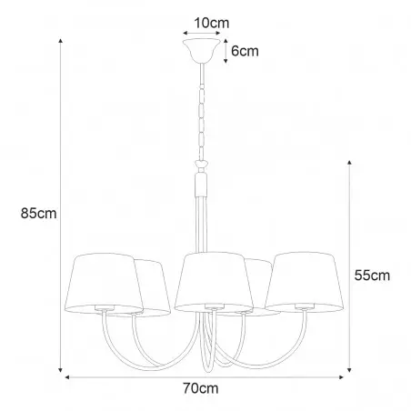 Żyrandol K-4336 z serii SASTO Kaja Lighting