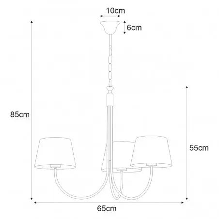 Żyrandol K-4335 z serii SASTO Kaja Lighting