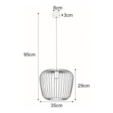 Lampa wisząca K-4102 z serii EDEN Kaja Lighting